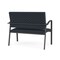 Lesro Newport 2 Seat Tandem Seating Metal Frame No Center Arms, Charcoal, RS Night Sky Upholstery NP1501 - alternate 3